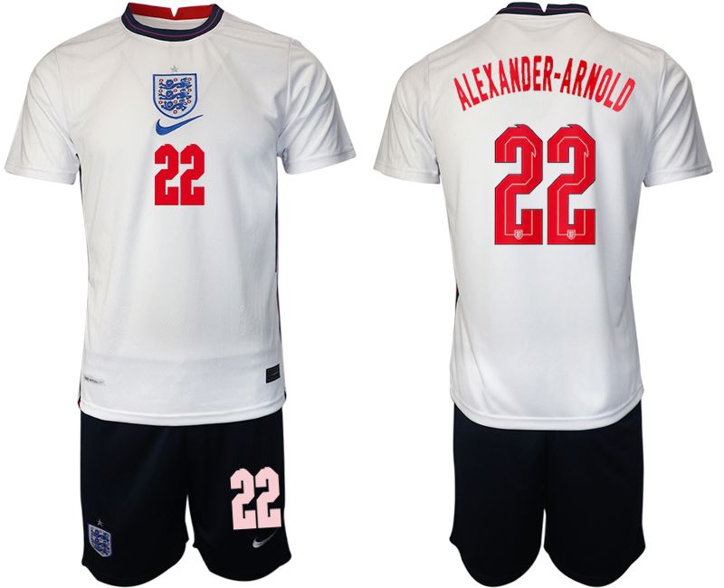 Men 2020-2021 European Cup England home white #22 Nike Soccer Jersey